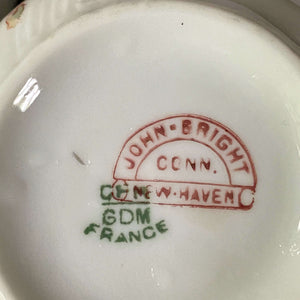 Antique French Porcelain Teacups Charles Field Haviland Gerard, Dufraisseix & Morel circa 1881-1890- Set of Four