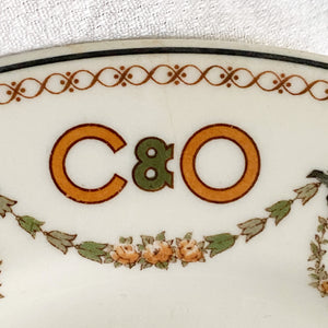 Rare Antique C&O Railroad Luncheon Plate circa 1923 - O.P.Co Syracuse Restaurant Ware