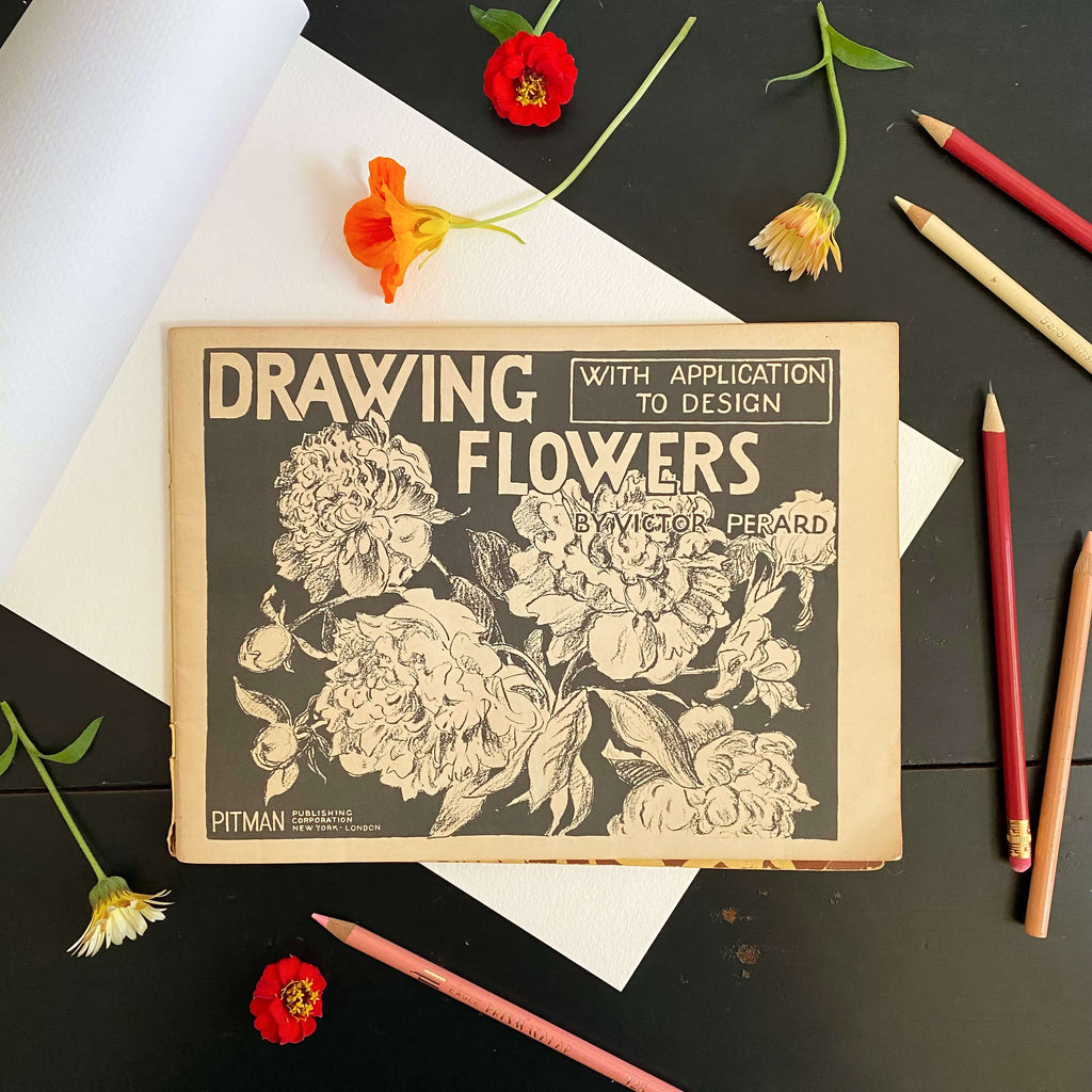 Drawing Flowers by Victor Perard circa 1948