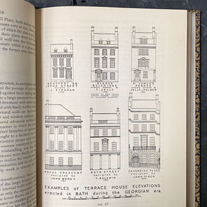 The Georgian Buildings of Bath from 1700 to 1830 by Walter Ison - Rare Leather Bound Edition circa 1948