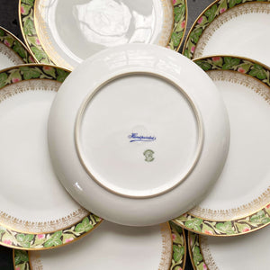 Antique Hutschenreuther Porcelain Salad and Dessert Plates - Set of 10 circa 1857-1920