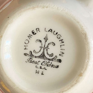 Vintage 1960s Red & White Restaurant Ware Cup & Saucer by Homer Laughlin Best China circa 1967