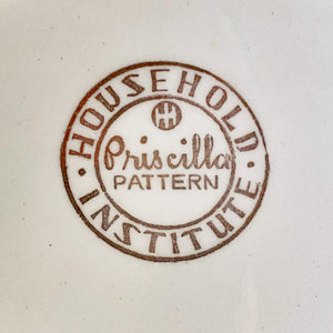 Vintage 1940s Priscilla Bread Plates by Homer Laughlin for Household Institute - Set of 4 circa 1949