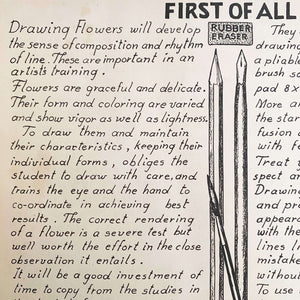 Drawing Flowers by Victor Perard circa 1948