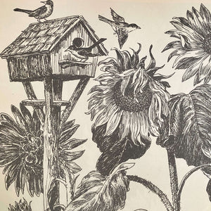 Drawing Flowers by Victor Perard circa 1948