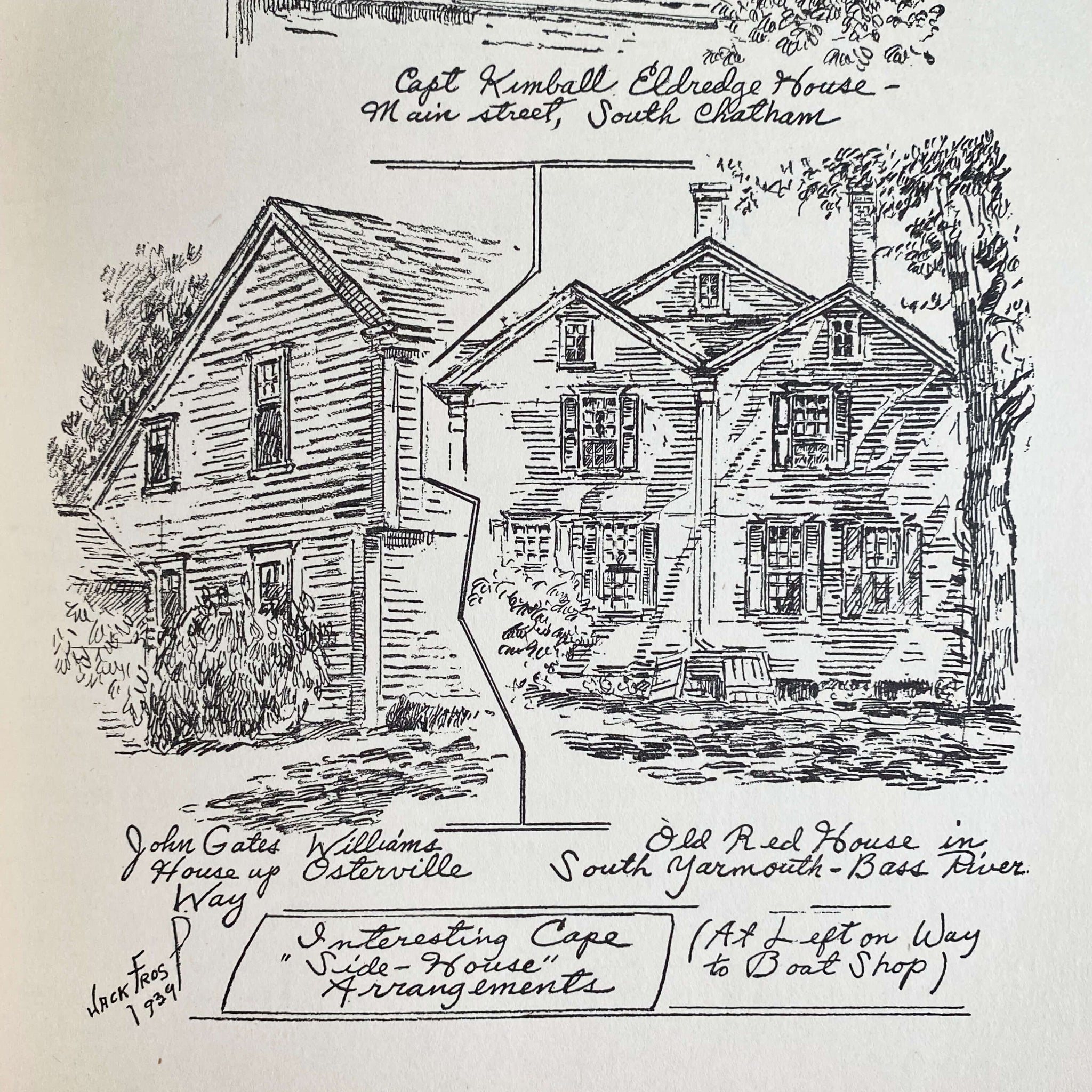 A Cape Cod Sketch Book by Jack Frost - 1939 First Edition