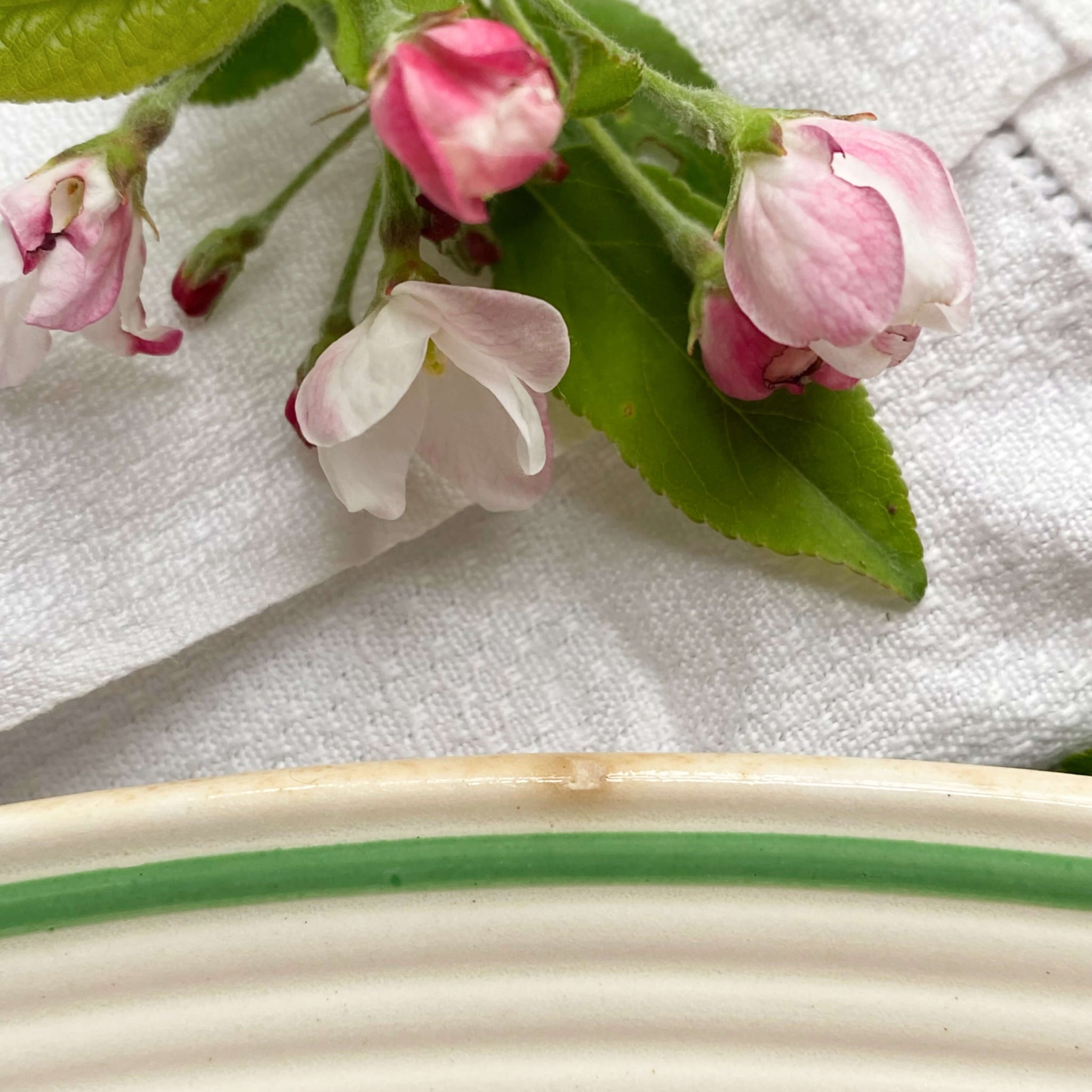 Vintage American Limoges Apple Blossom Platter - Triumph Shape Designed by Viktor Schreckengost circa 1930s-1940s