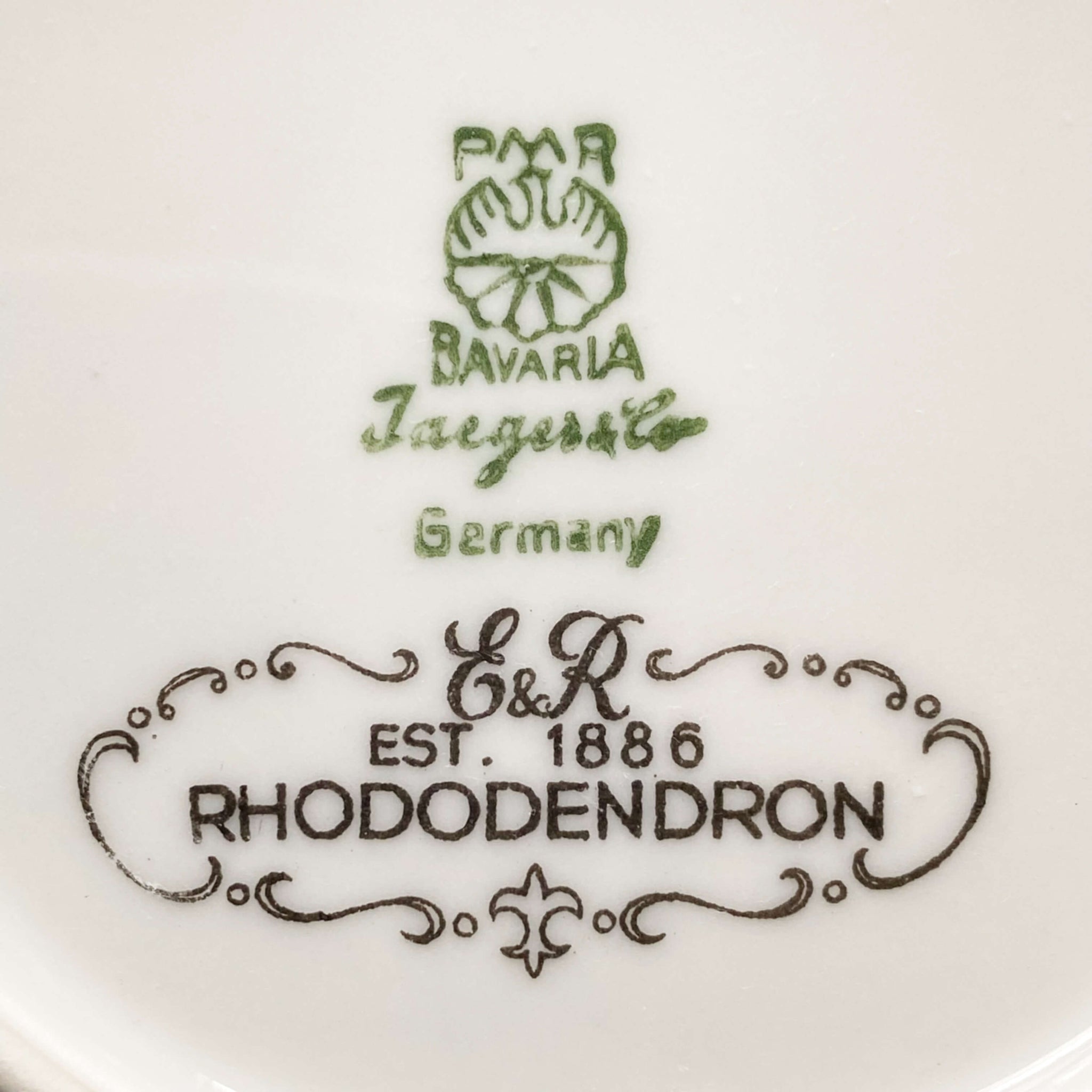 Vintage Porcelain Rhododendron Berry Bowls By Jaeger & Co Germany - Set of Four circa 1949-1960s
