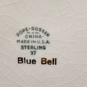 Vintage Pope-Gosser Blue Bell Luncheon Plate circa 1937