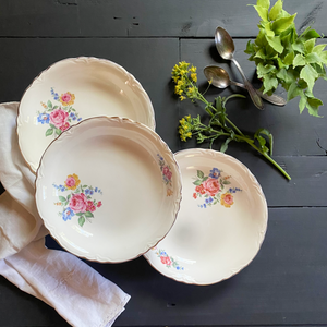 Vintage Scio Ohio Hazel Soup Bowls - Set of Three circa 1948