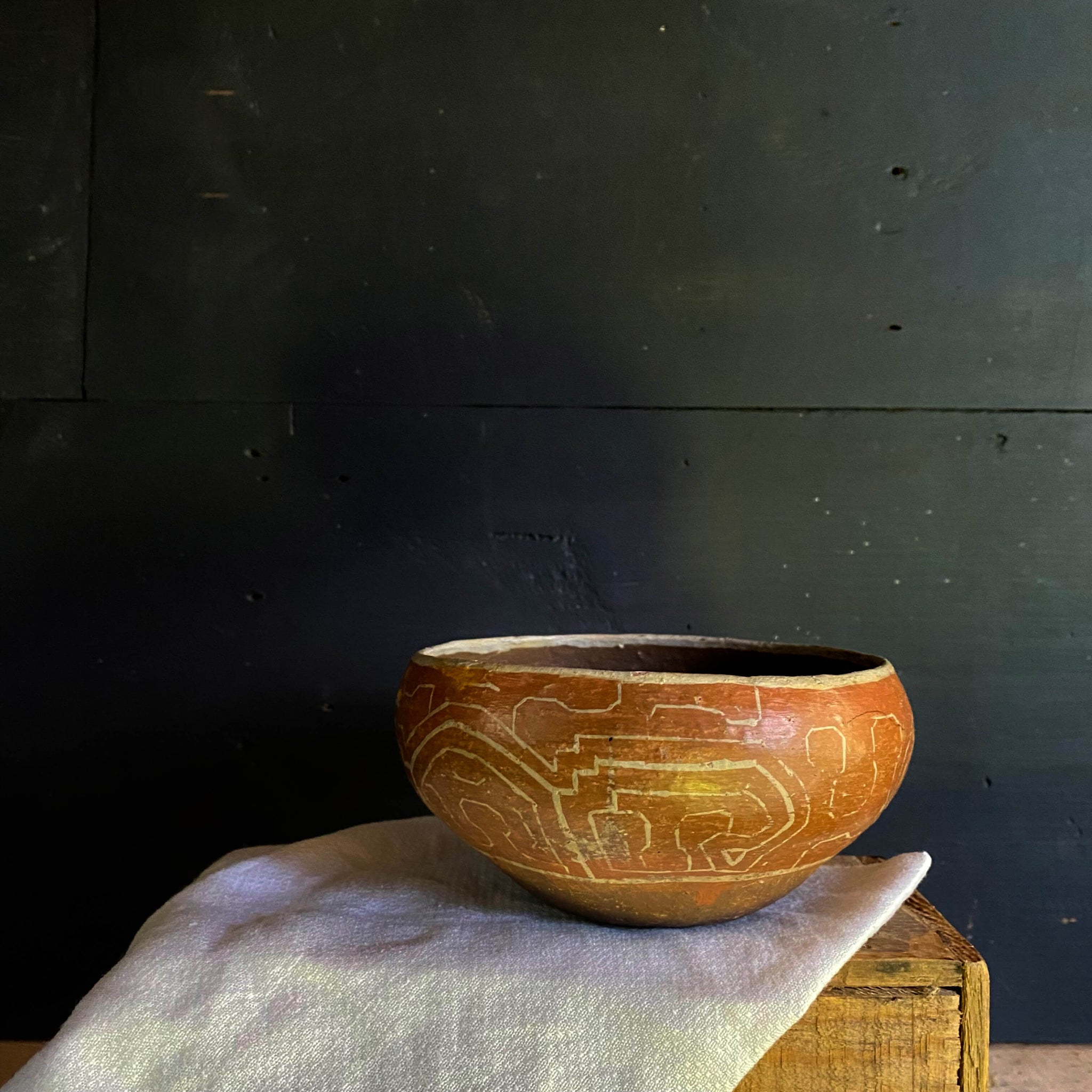 Handmade Peruvian Shipibo Pottery Bowl