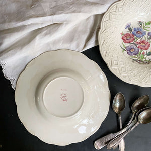 Vintage Wedgwood Dianthus Soup Bowls circa 1947 - Set of Two