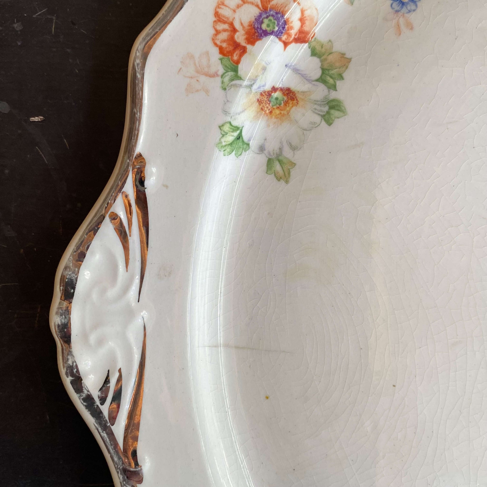 Vintage 1930s/1940s Square Cake Plate by Harker - Amy Pattern with Pla ...