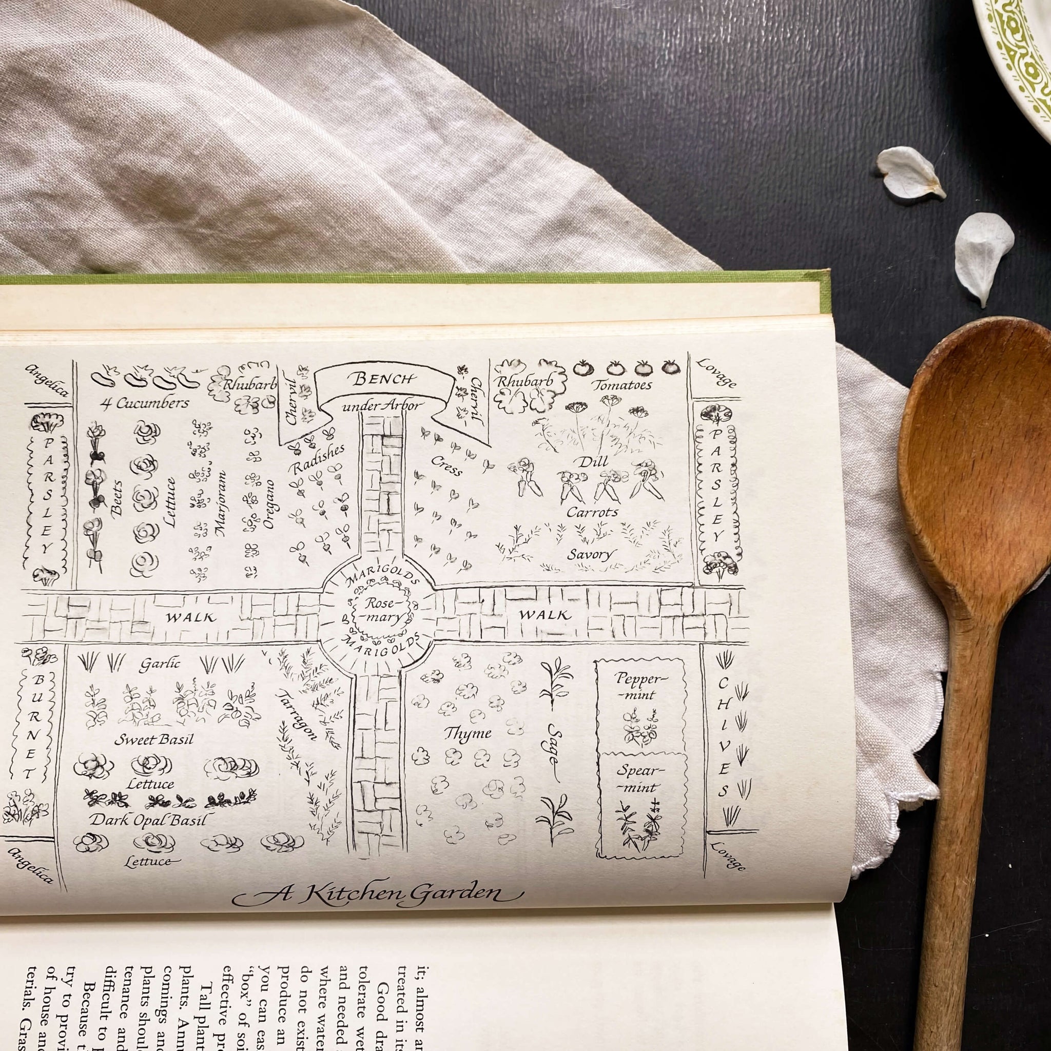 Betty Crocker's Kitchen Gardens - 1971 Edition with Illustrations by Tasha Tudor
