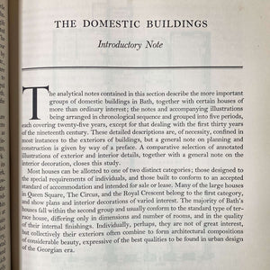 The Georgian Buildings of Bath from 1700 to 1830 by Walter Ison - Rare Leather Bound Edition circa 1948