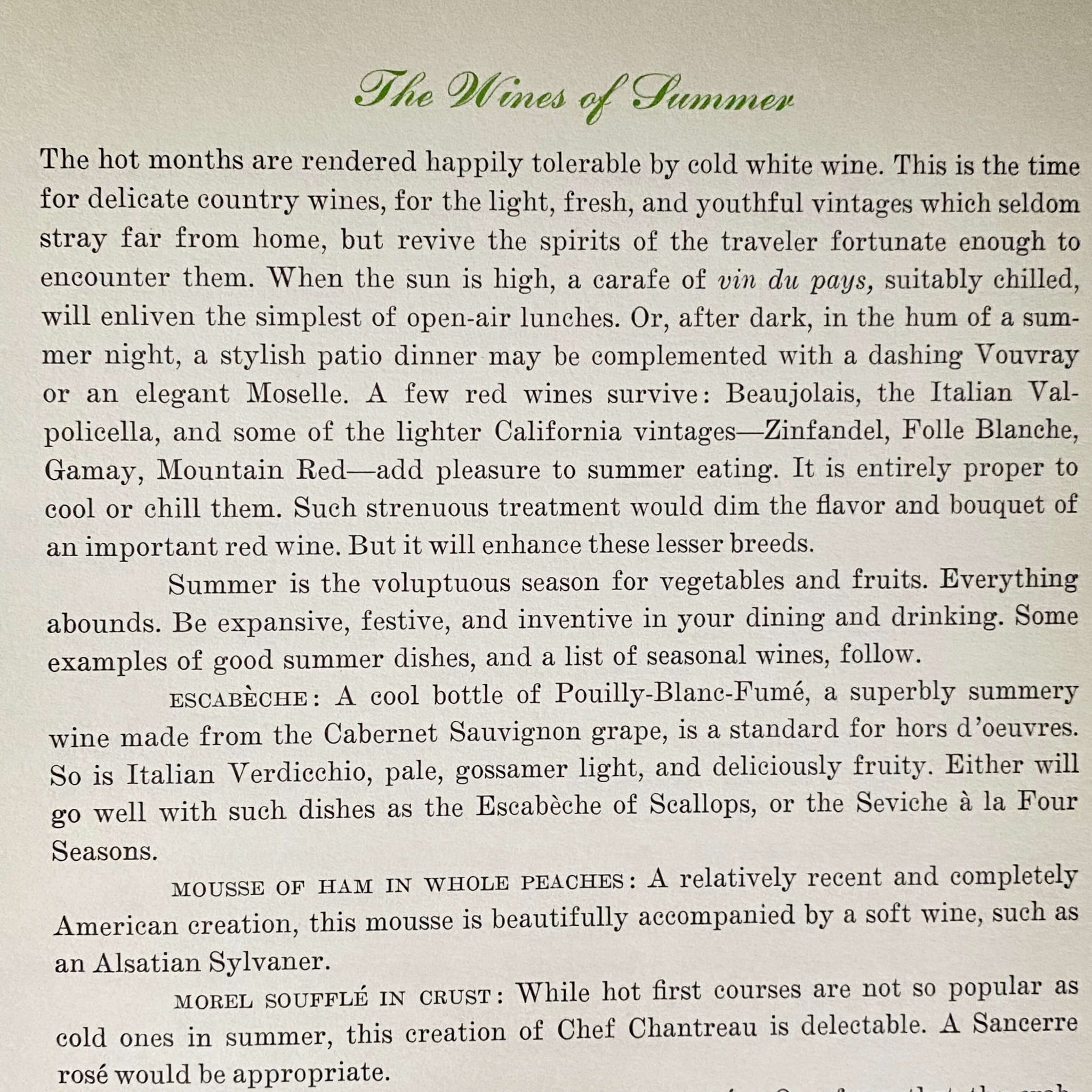 The Four Seasons Cookbook by Charlotte Adams circa 1971 Restaurant Cookbook