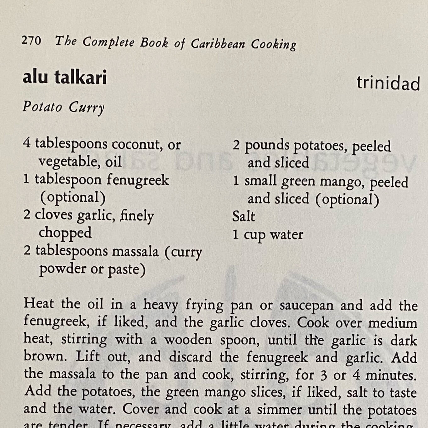 The Complete Book of Caribbean Cooking by Elisabeth Lambert Ortiz - 1973 Paperback Edition