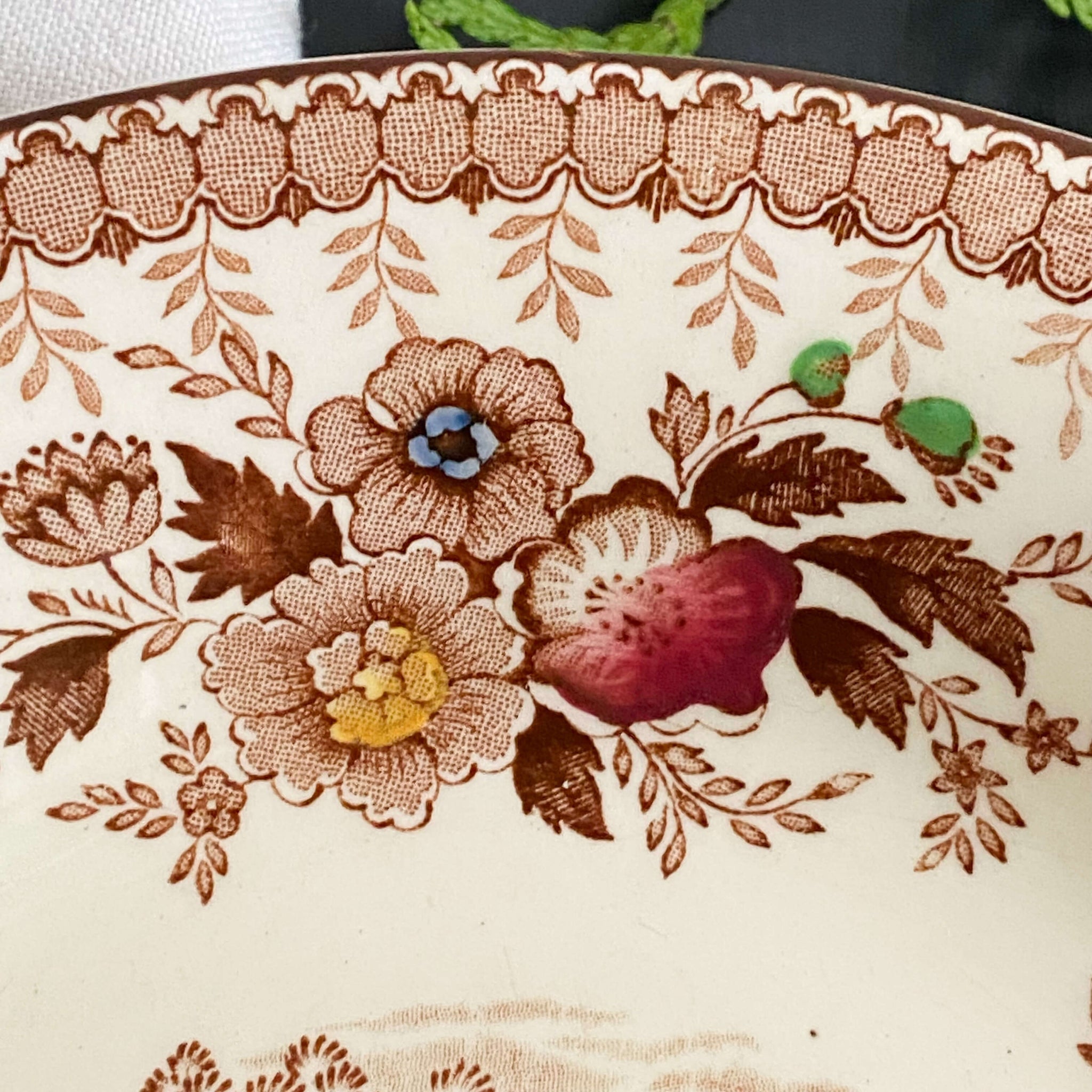 Vintage 1950s Ridgway Woodland Coupe Soup Bowl - Made In England