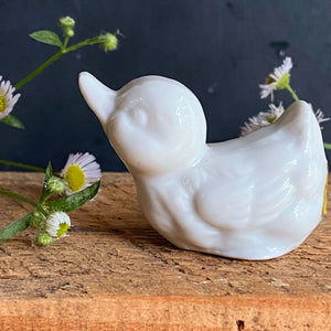 Vintage Miniature All White Duckling Figurine by Otagiri OMC Japan circa 1980s