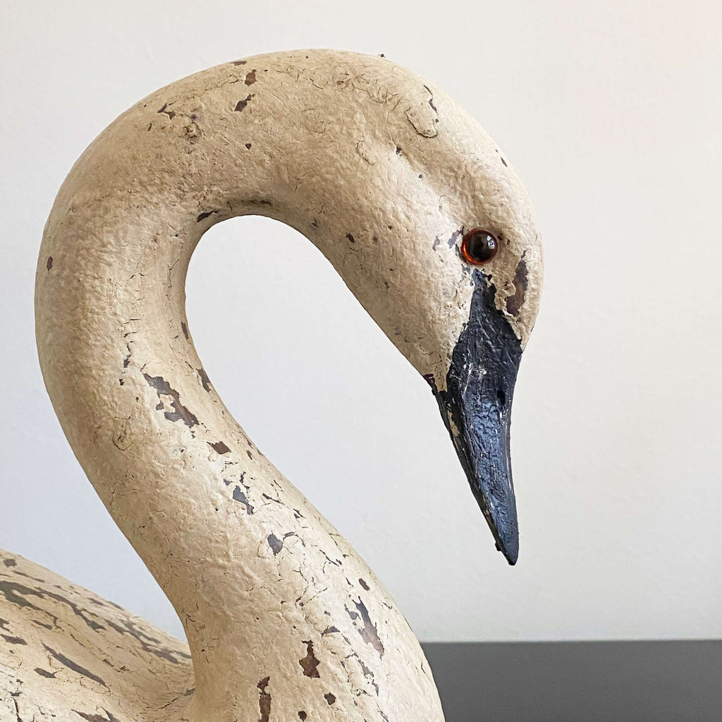 Vintage Handcarved Decorative Decoy Swan by Jack Cox - Signed by the Artist