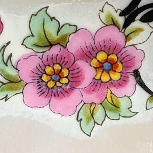 Vintage Arzberg Bavaria Porcelain Niagara Falls Cake Plate with Bird and Floral Design circa 1920s-1930s