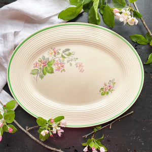 Vintage American Limoges Apple Blossom Platter - Triumph Shape Designed by Viktor Schreckengost circa 1930s-1940s