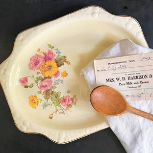 Vintage 1930s Crooksville Pantry Bak-In Platter - Euclid Pattern circa 1938