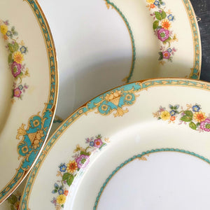 Vintage 1930s Meito Madrid Porcelain Dinner Plates - Set of Six circa 1935