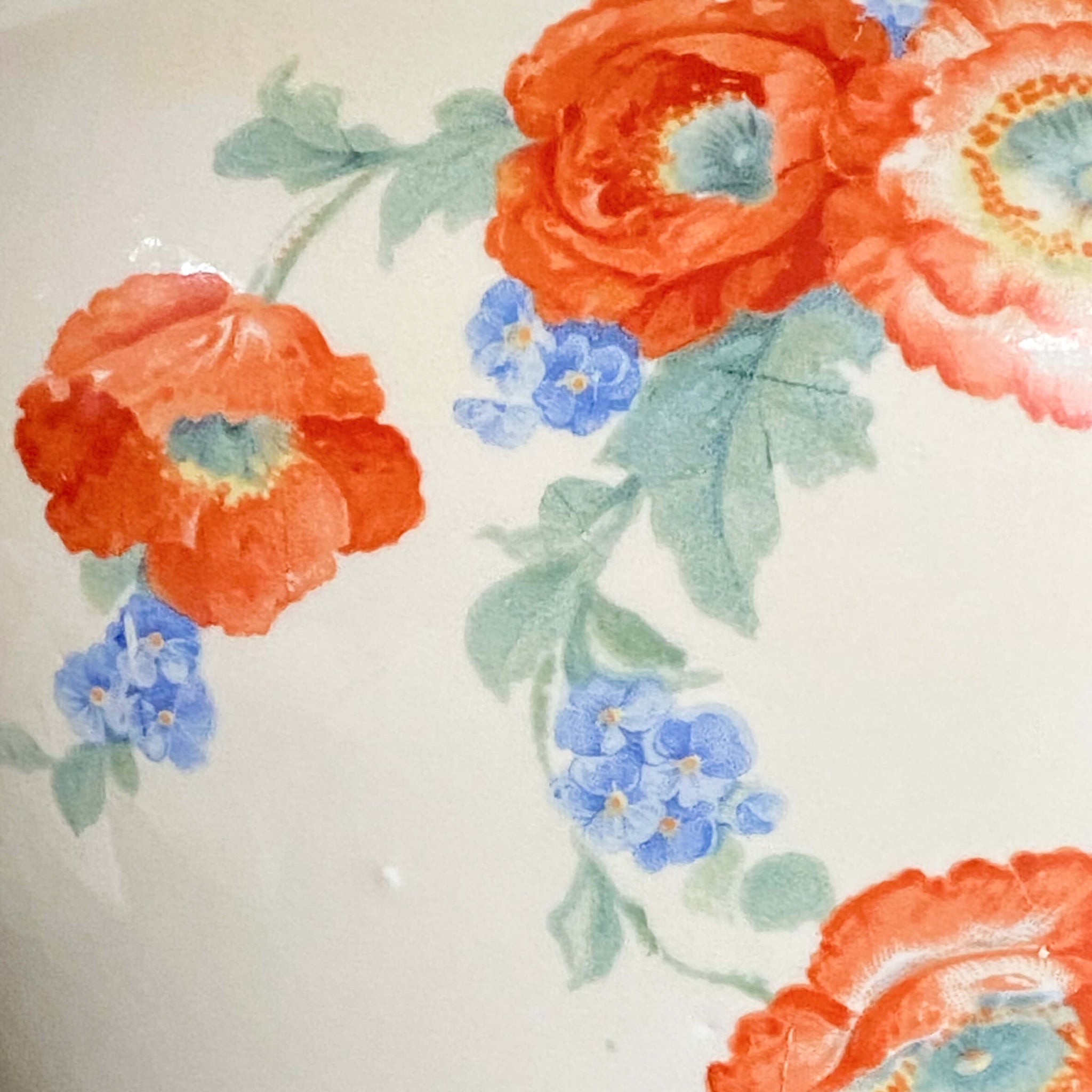 Souffle A La Bouche Bowl Red Poppies Poppy Mouth Blown Art Souffle A La Bouche Bowl Red Poppies Poppy Mouth Blown Art