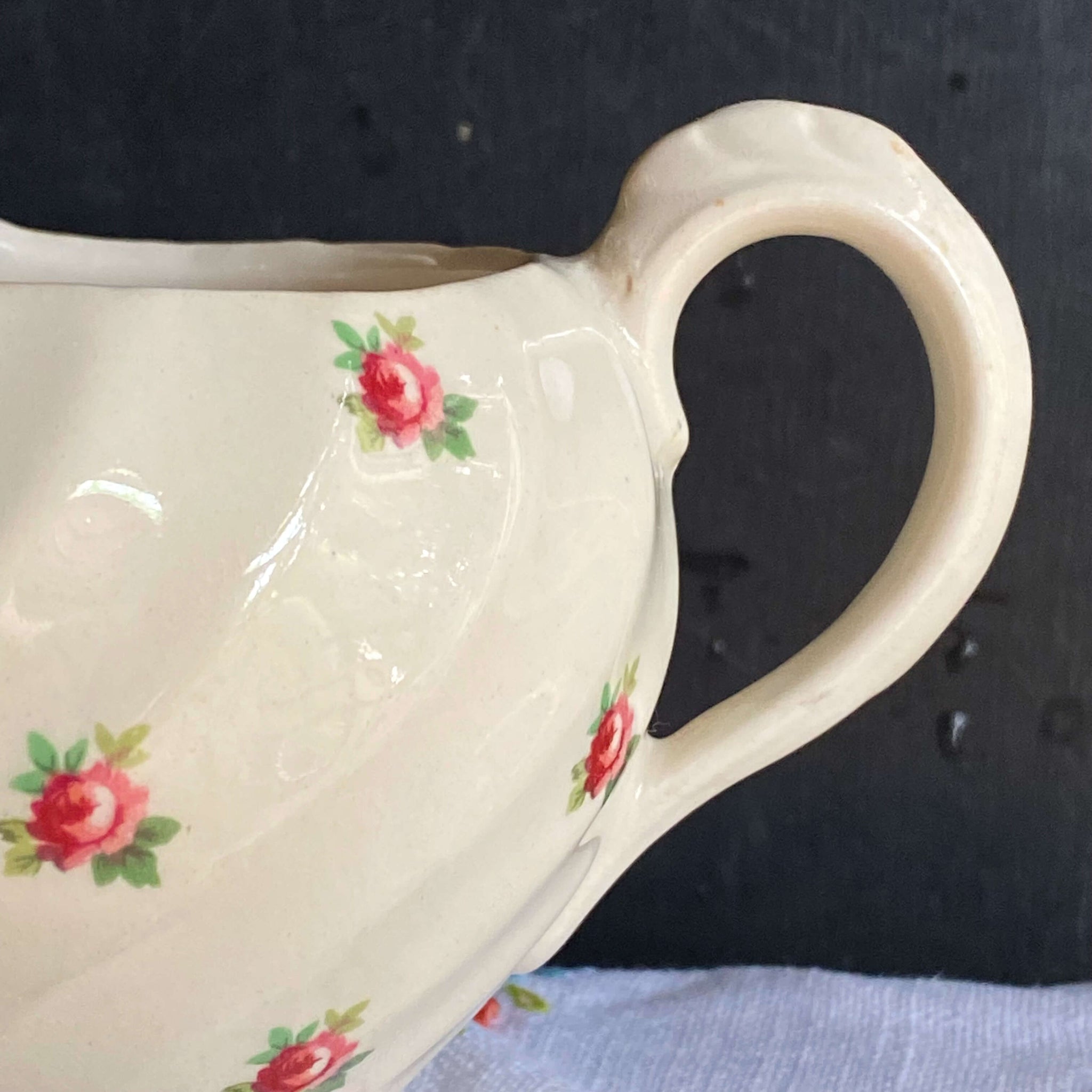 Vintage Clarice Cliff Pink Rosebud Creamer circa 1930s Royal Staffordshire Ceramics