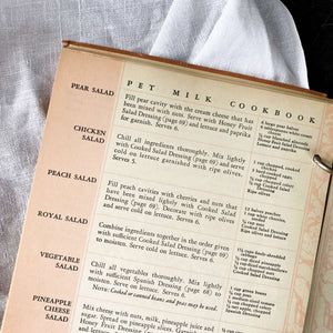 Vintage 1930s Ring Bound Cookbook - PET Milk Recipes circa 1930