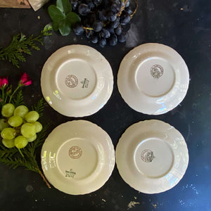 Vintage 1940s Priscilla Bread Plates by Homer Laughlin for Household Institute - Set of 4 circa 1949