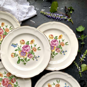 Edwin Knowles Chef Pattern Vintage Edwin Knowles Navarre Pattern Luncheon Plates Set of Six circa ...