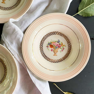 Vintage American Limoges Treasure Island Berry Bowls Designed By Viktor Schreckengost circa 1940s-1950s - Set of Three
