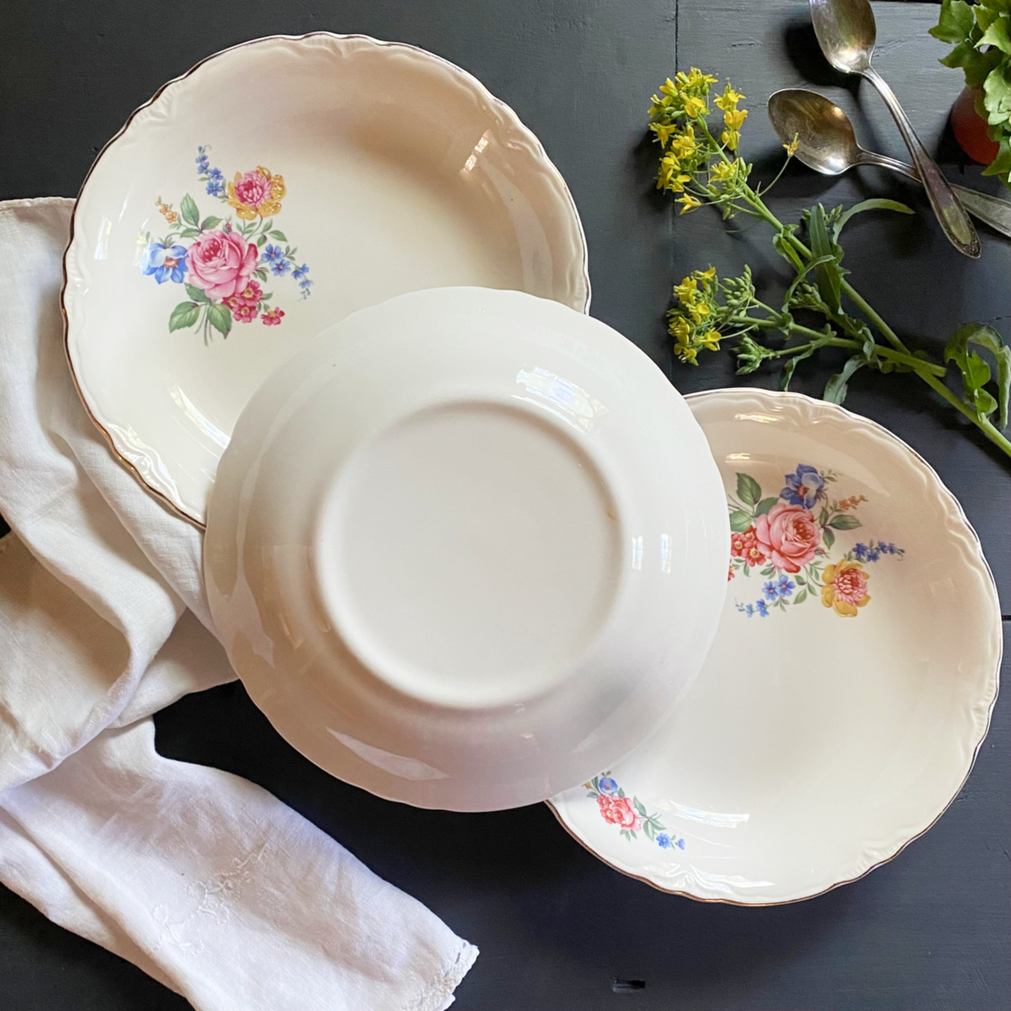 Vintage Scio Ohio Hazel Soup Bowls - Set of Three circa 1948