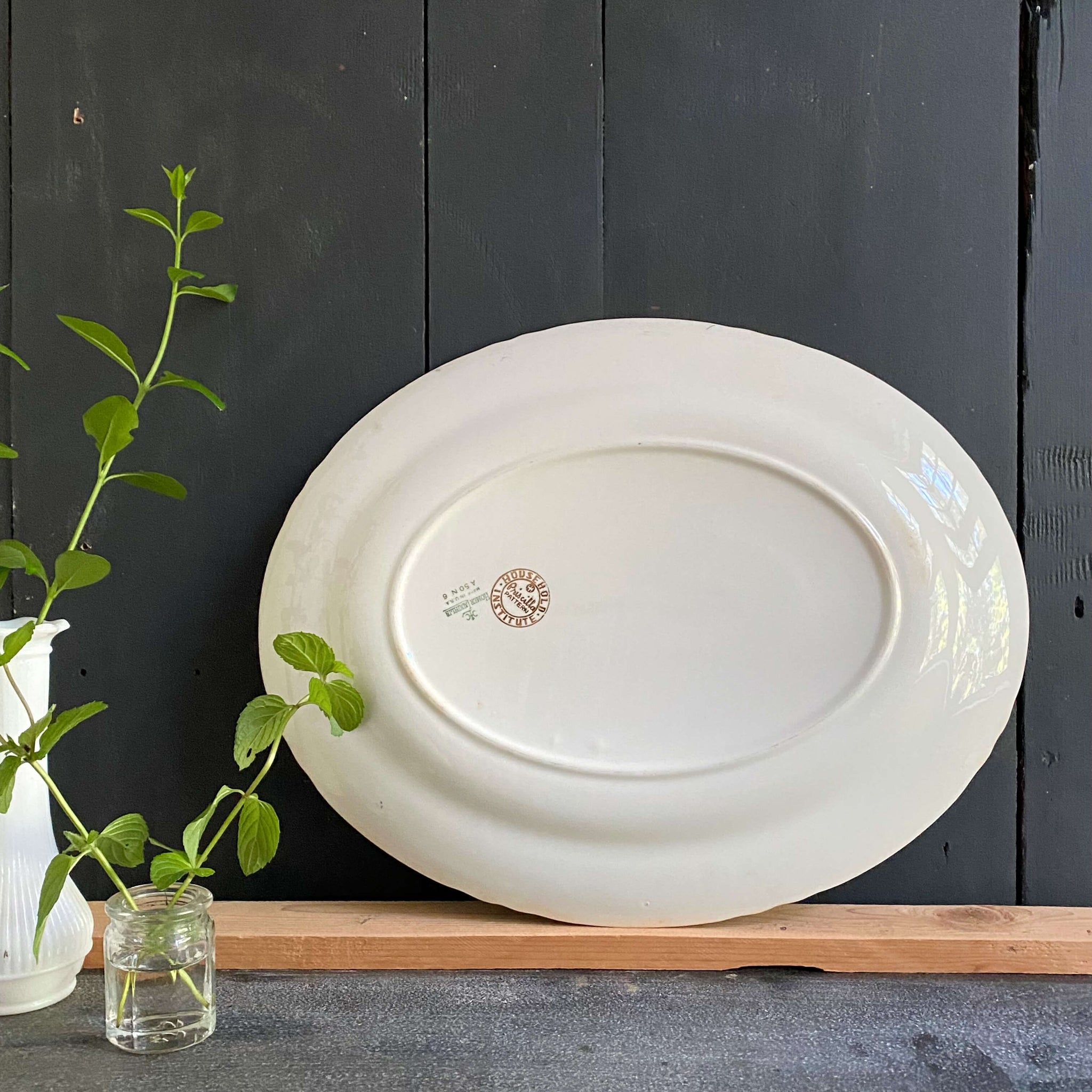 Vintage 1950s Homer Laughlin Priscilla Platter circa 1950 Household Institute