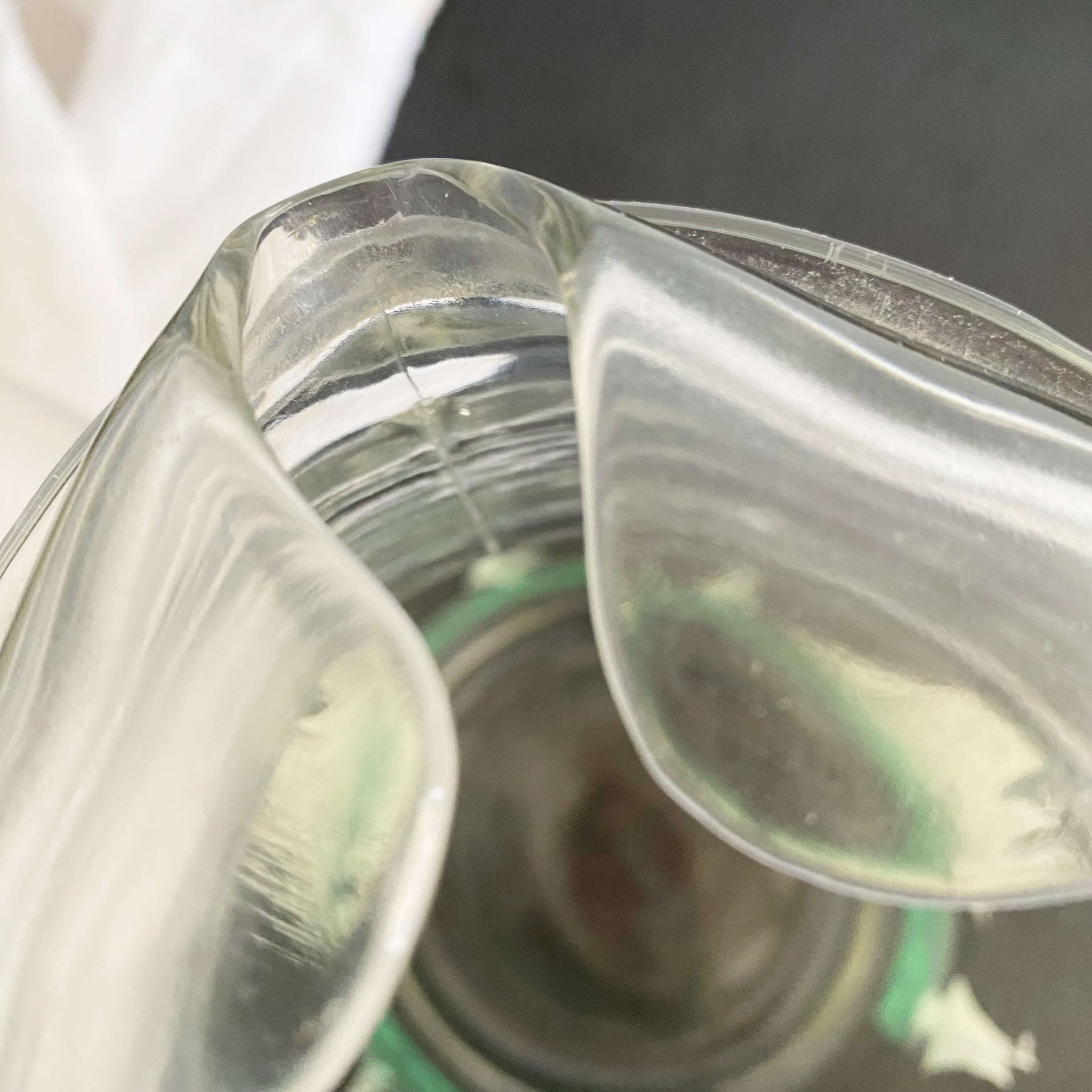 Vintage Clear Glass Sailboat Pitcher with Seagulls circa 1950s-1970s