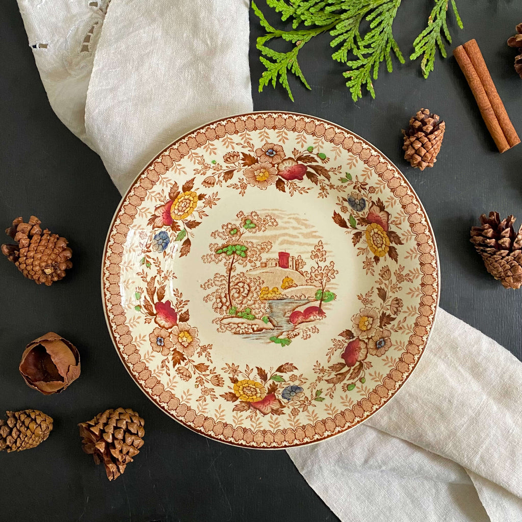 Vintage 1950s Ridgway Woodland Coupe Soup Bowl - Made In England