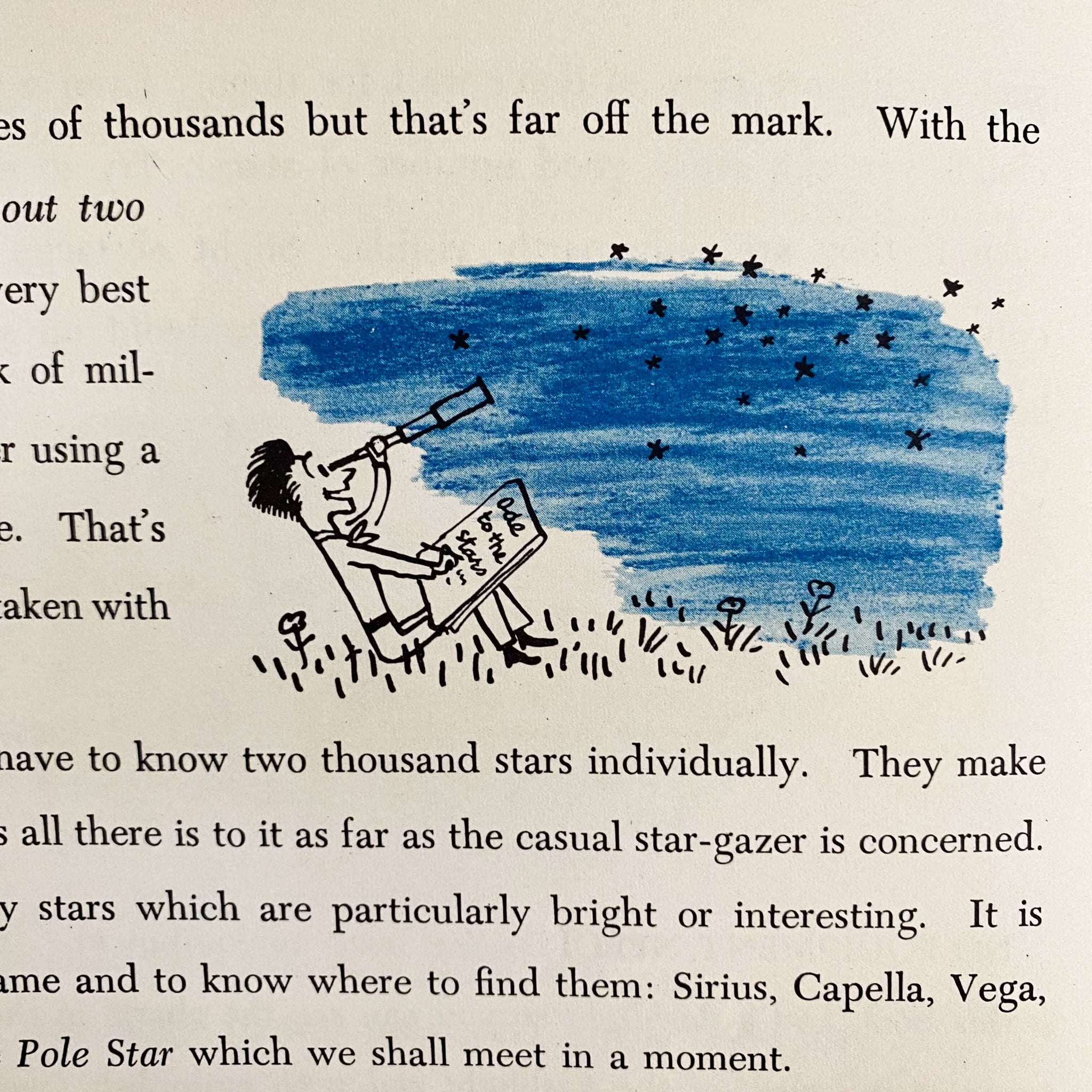 The Stars by H.A. Rey - 1956 Edition Fourth Printing with Wall-Size Chart of the Constellations