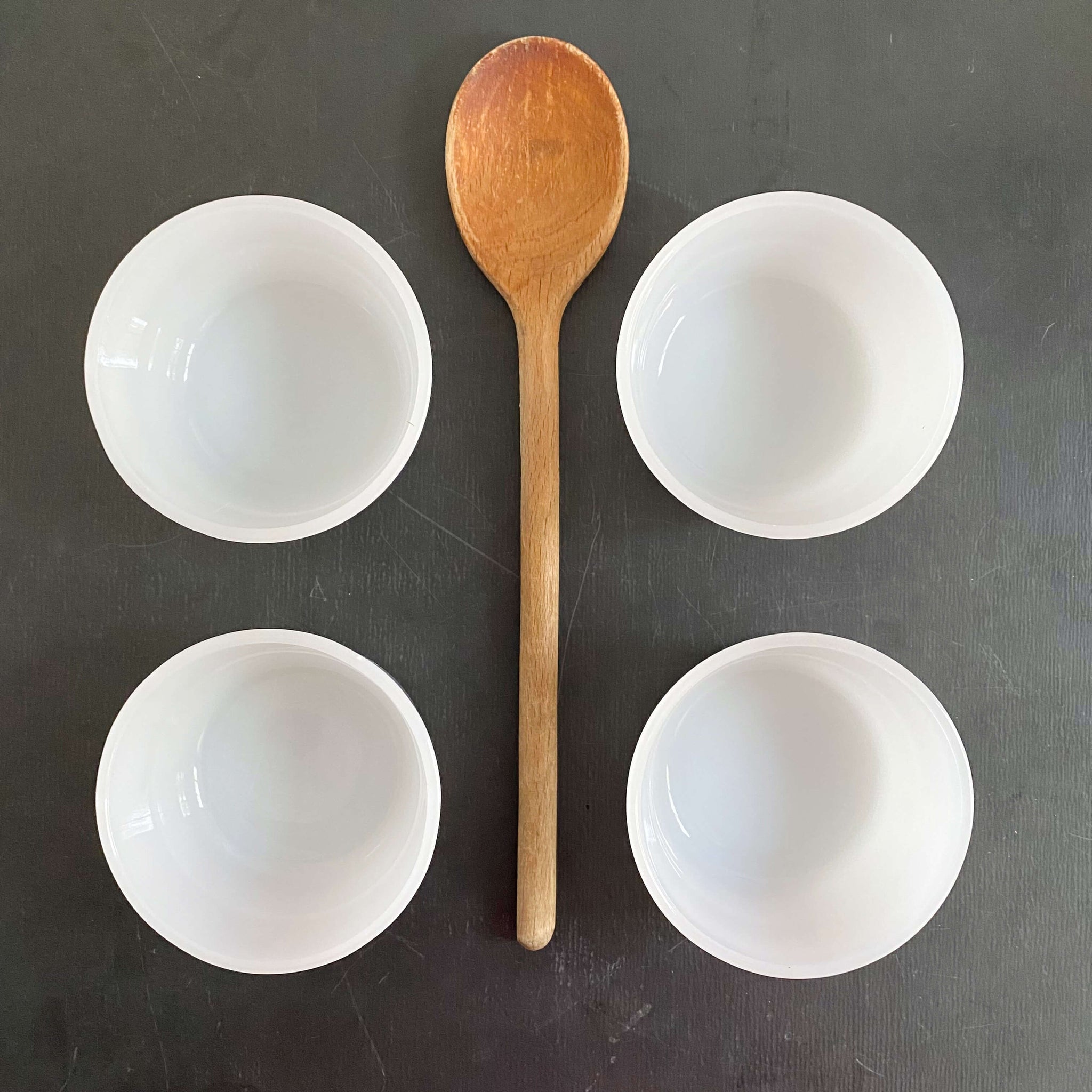 Vintage 1950s Glasbake Custard Cups - Set of Four