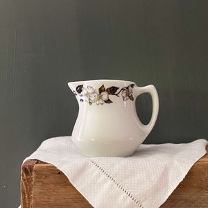 Vintage 1960s Floral Restaurant Ware Creamer -  Northern Dogwood White by Shenango circa 1966