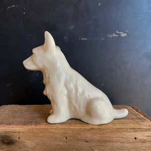 Vintage Belleek Dog Figurine circa 1965-1980 Made in Ireland