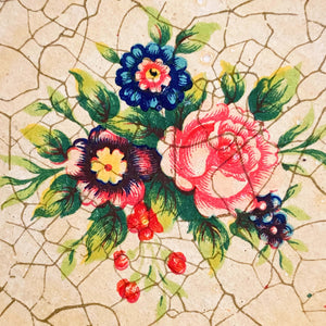 Vintage Paper Mache Floral Coasters Made in Japan - Set of 8