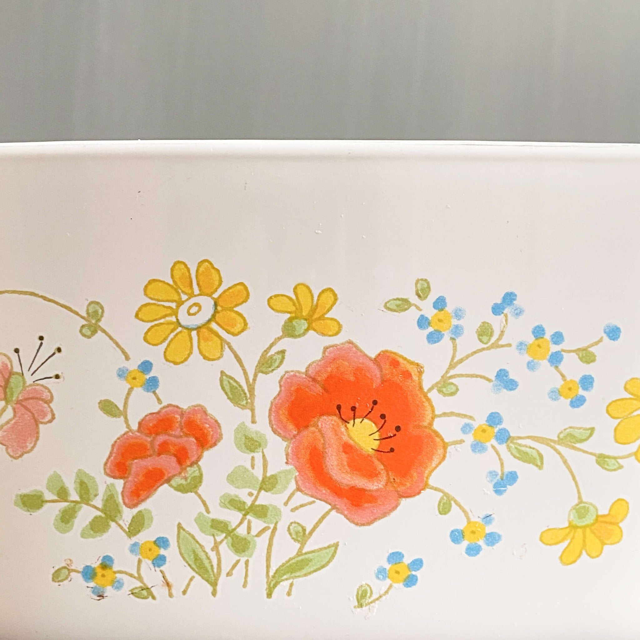 Vintage Corning Ware Wildflower Quart Casserole Dish circa 1977