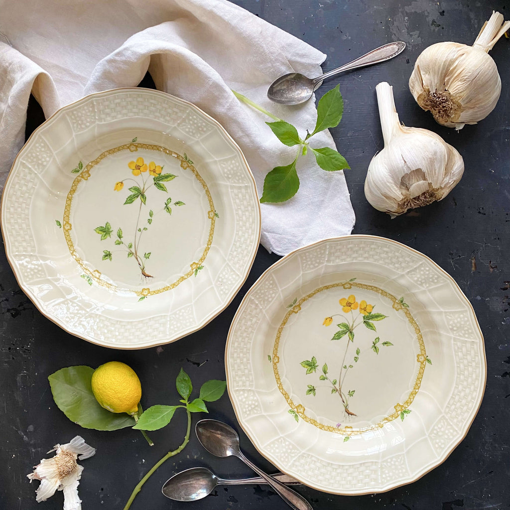 Vintage 1970s Mikasa Fine Ivory Royalty Soup Bowls - Set of Two circa 1979-1982