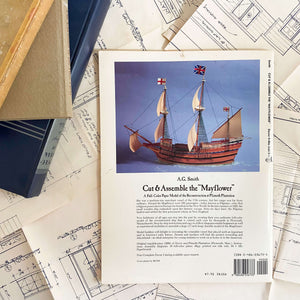 Vintage Dover Cut & Assemble Mayflower Paper Ship Replica circa 1988