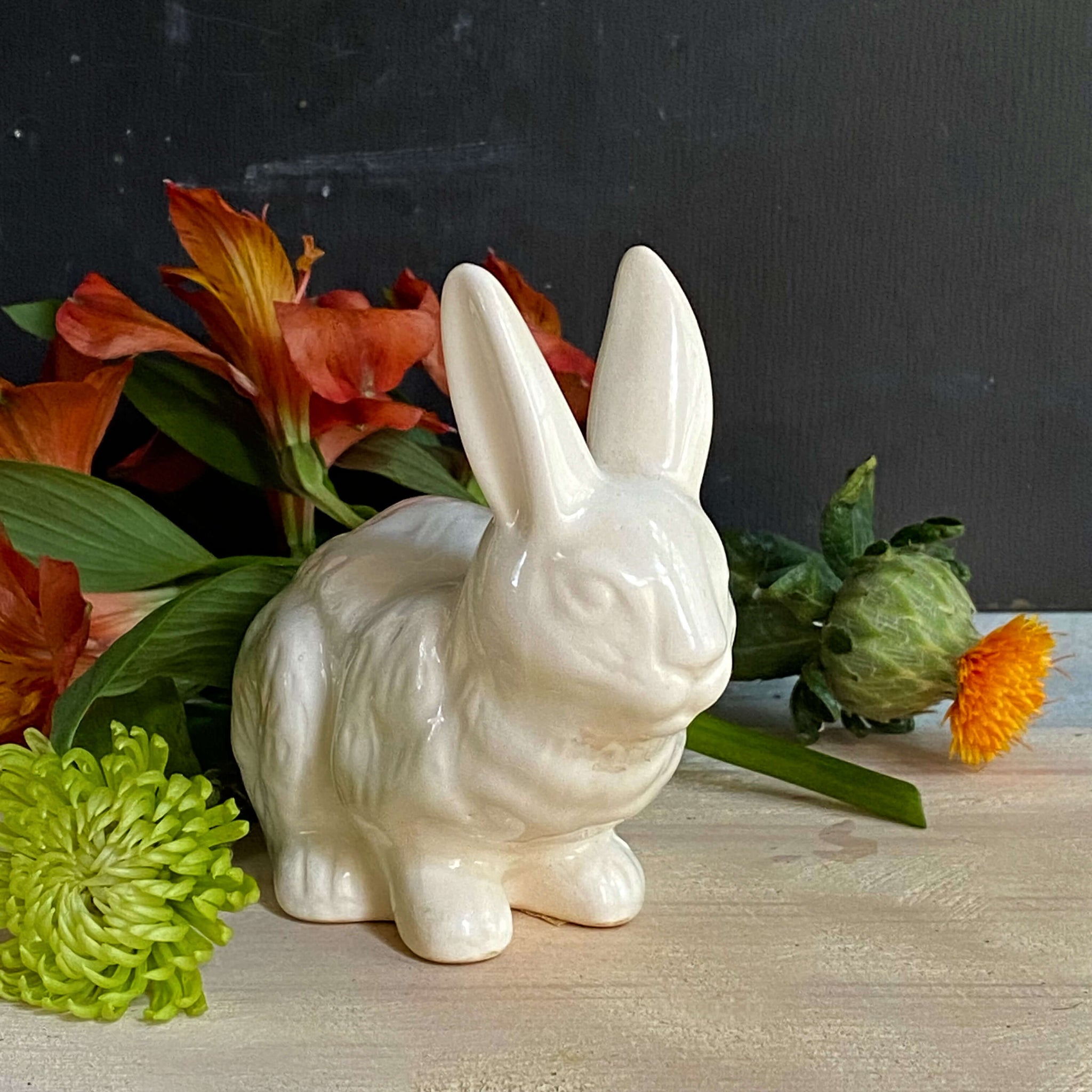 Vintage Pair of Ceramic White Bunny Rabbits by Midwest Taiwan circa 19 ...