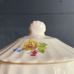 Vintage 1940s American Limoges June Rose Sugar Bowl circa 1948