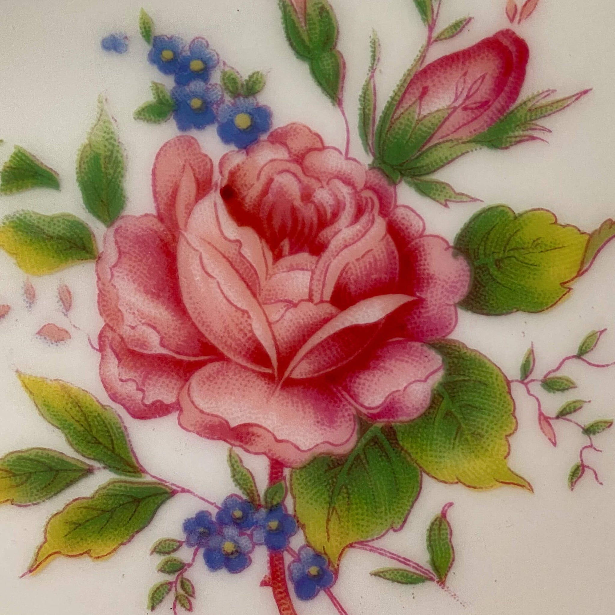 Vintage Aynsley Red Floral Salad Plates Patten 2146 - Set of Four Post 1970