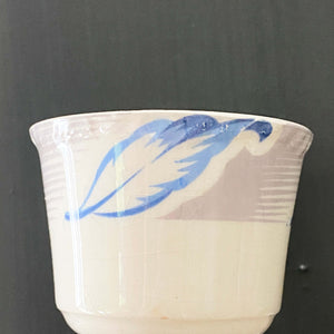 Rare Steubenville Pottery Egg Cup - Blue Leaf Pattern - circa 1940s/1950s